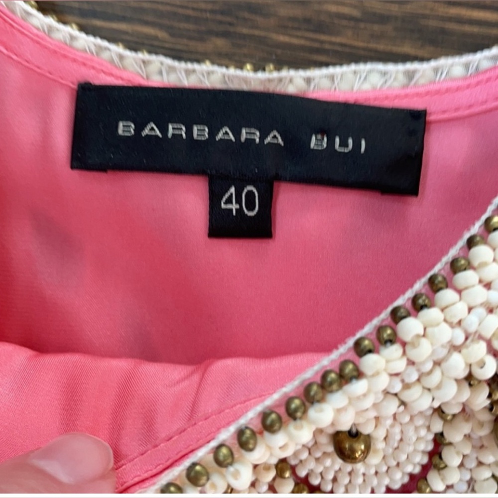 Barbara Bui Pink Beaded Tunic Top - Picture 2 of 16